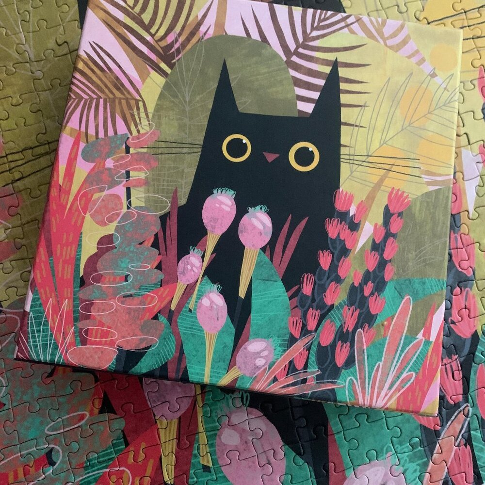 Genuine Fred BLACK CAT by Karen Obuhanych 500 Piece Jigsaw Puzzle